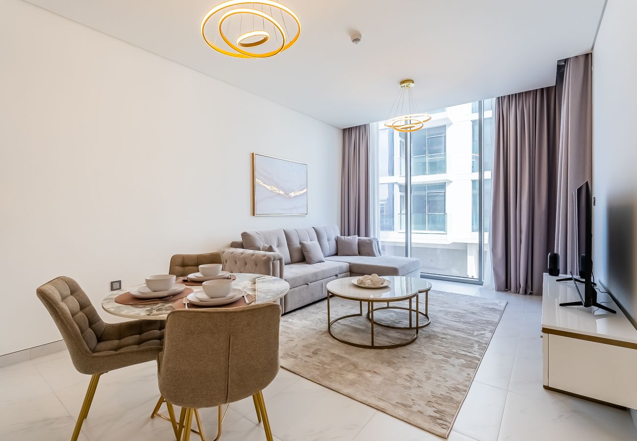 Apartment in Dubai - Modern 1-Bedroom Apartment with Lagoon & Burj Khalifa Views | District One, MBR City