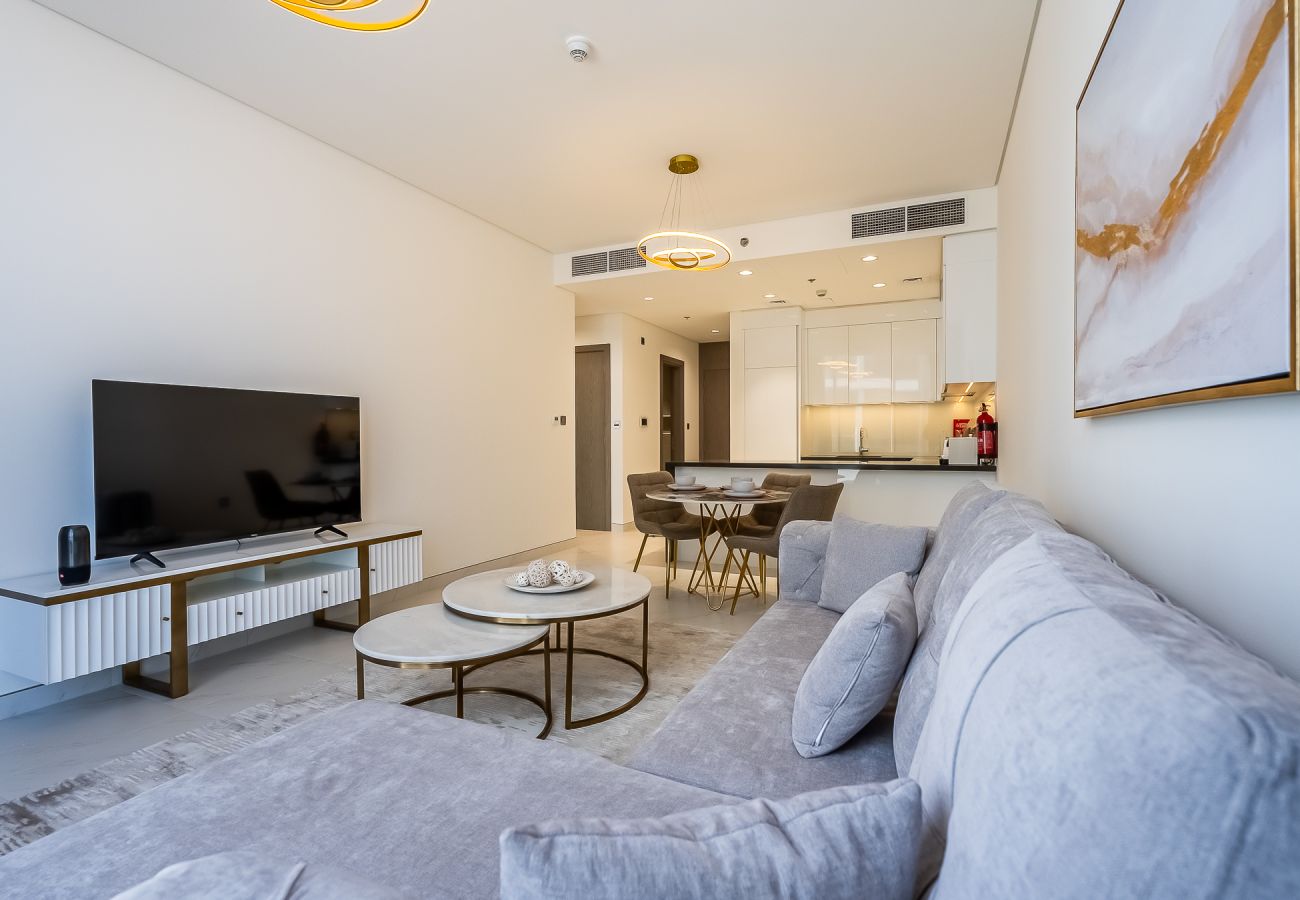 Apartment in Dubai - Modern 1-Bedroom Apartment with Lagoon & Burj Khalifa Views | District One, MBR City