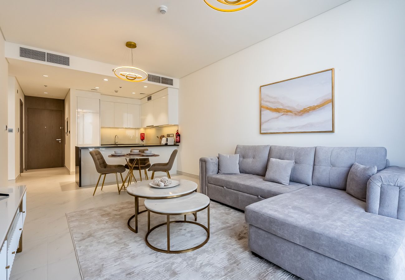 Apartment in Dubai - Modern 1-Bedroom Apartment with Lagoon & Burj Khalifa Views | District One, MBR City