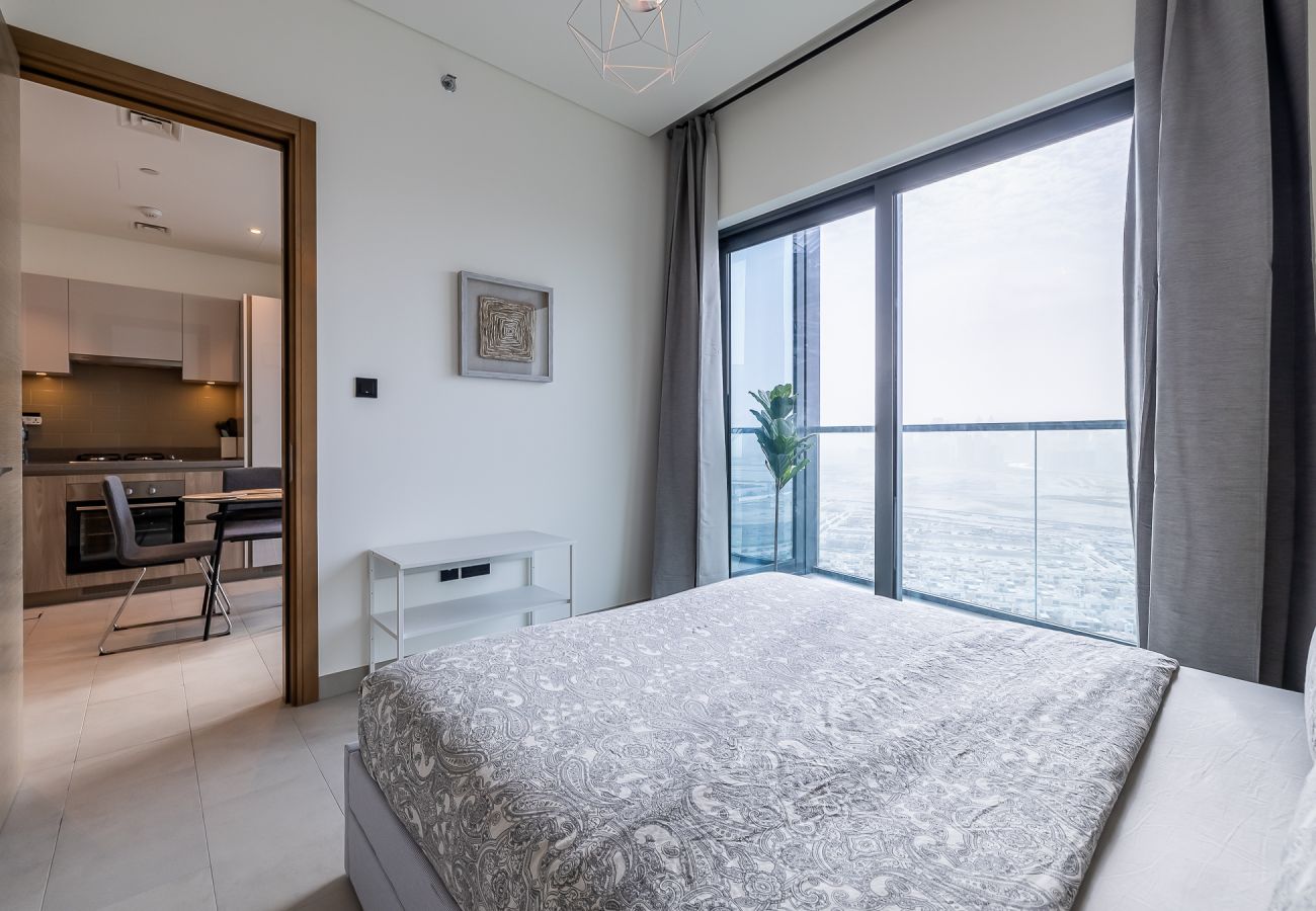 Апартаменты на Dubai -  Modern 1-Bedroom Apartment with Burj Khalifa Views | Sobha Waves I 3515