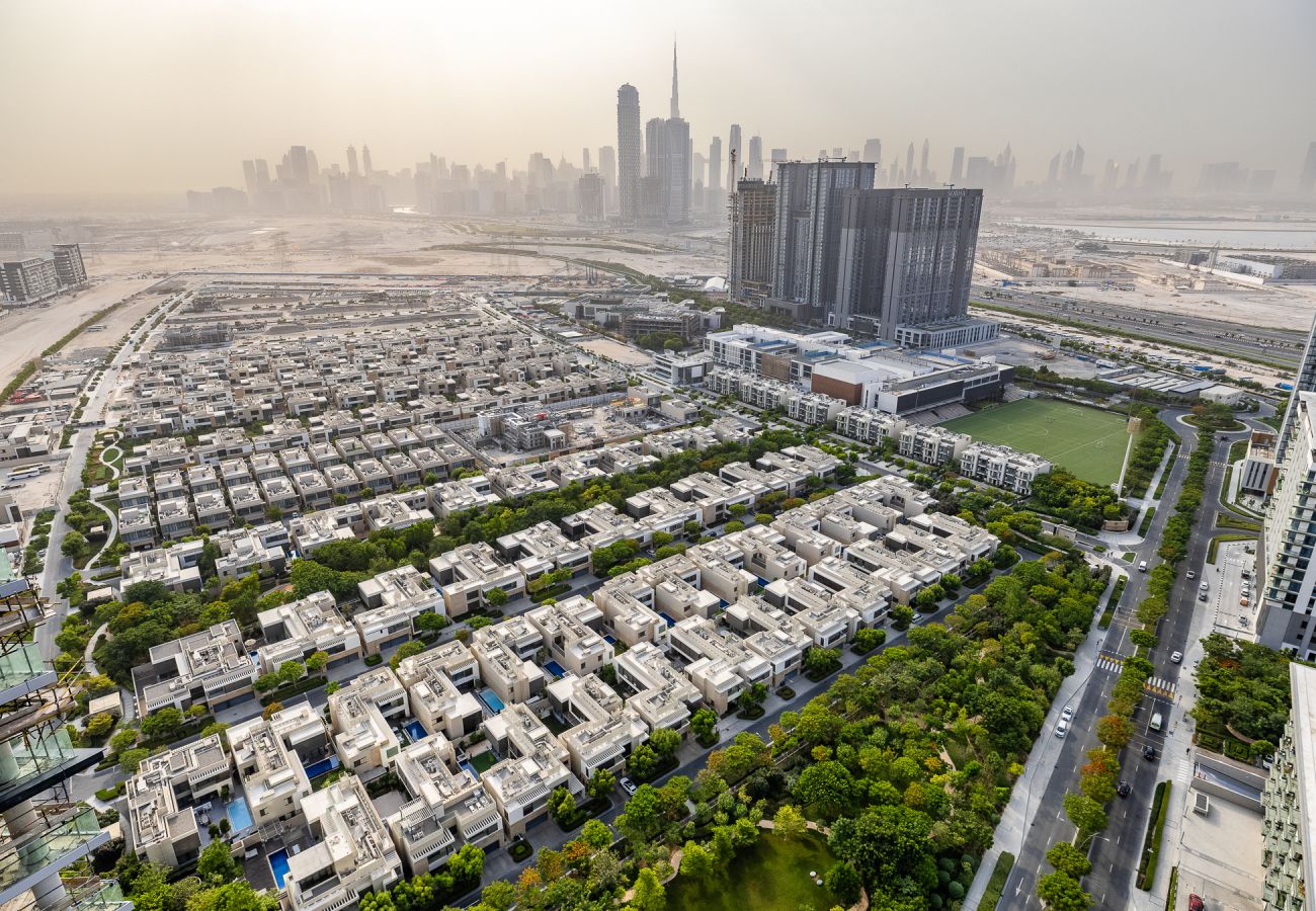 Апартаменты на Dubai -  Modern 1-Bedroom Apartment with Burj Khalifa Views | Sobha Waves I 3515