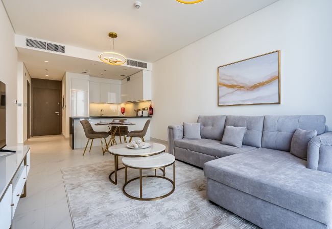 Апартаменты на Dubai - Modern 1-Bedroom Apartment with Lagoon & Burj Khalifa Views | District One, MBR City