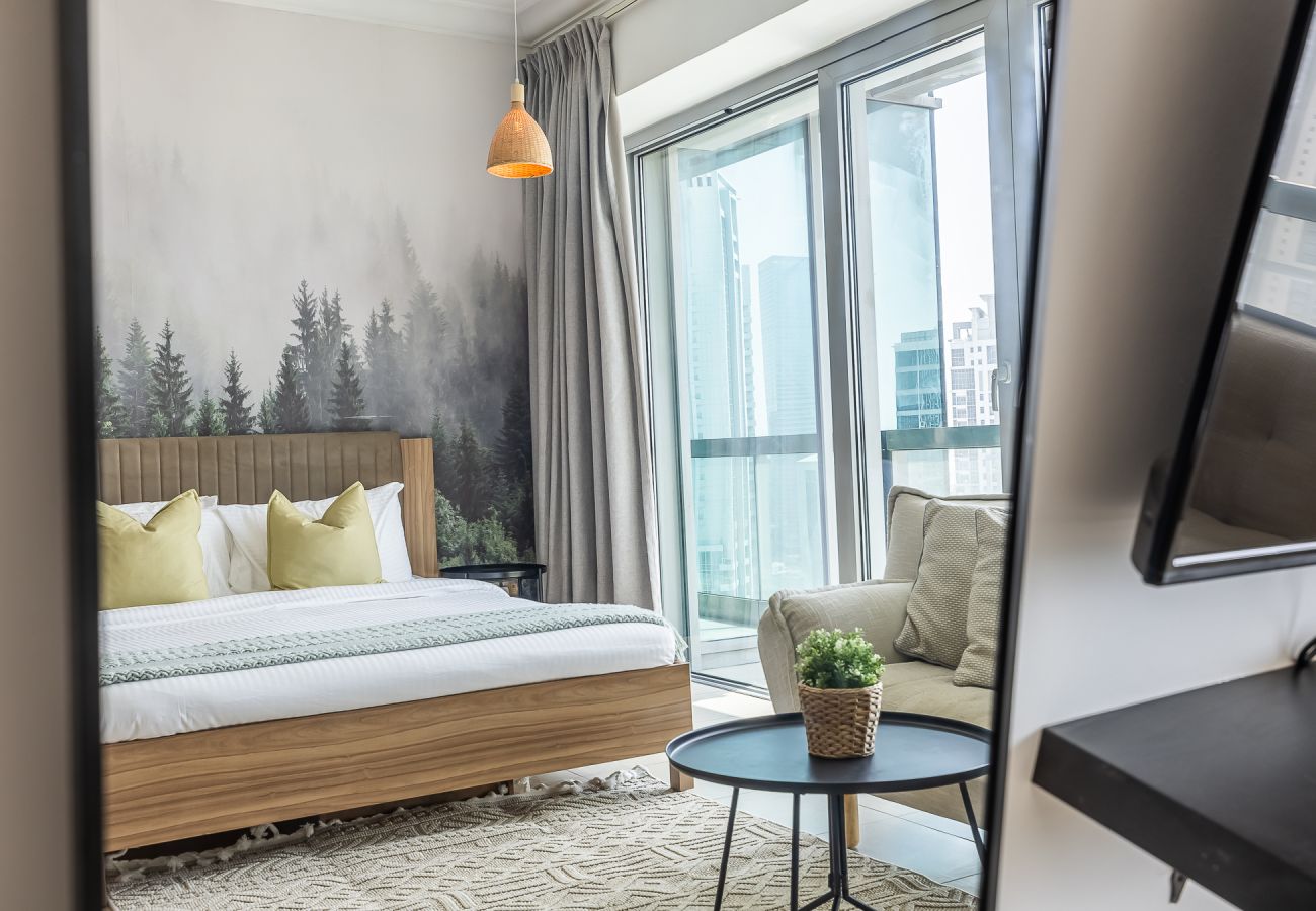 Квартира-студия на Dubai - Studio Next to Burj Khalifa / Large Balcony With City View