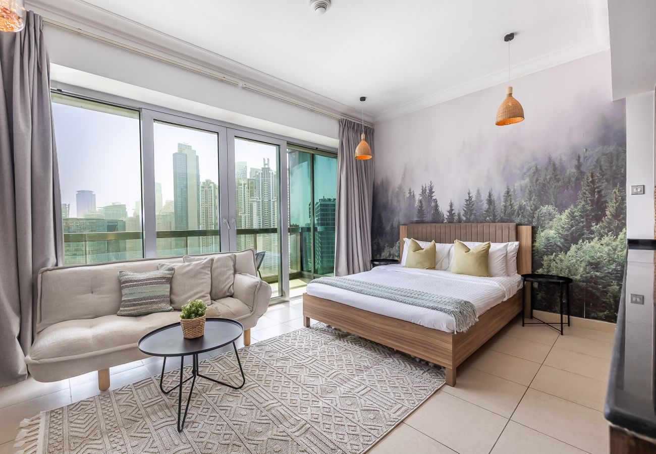 工作室 在 Dubai - Studio Next to Burj Khalifa / Large Balcony With City View