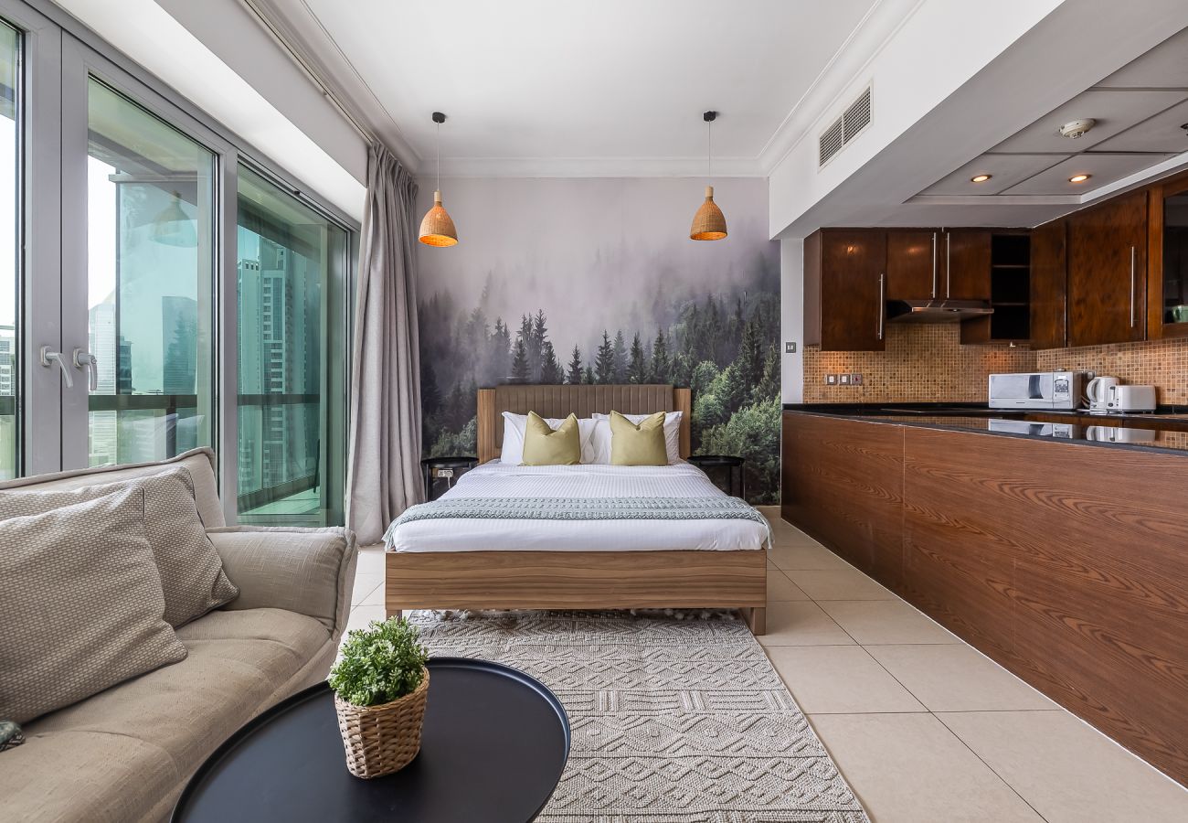 工作室 在 Dubai - Studio Next to Burj Khalifa / Large Balcony With City View