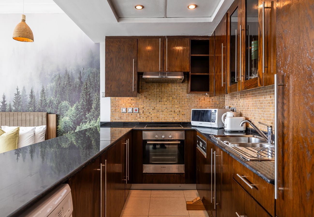 工作室 在 Dubai - Studio Next to Burj Khalifa / Large Balcony With City View