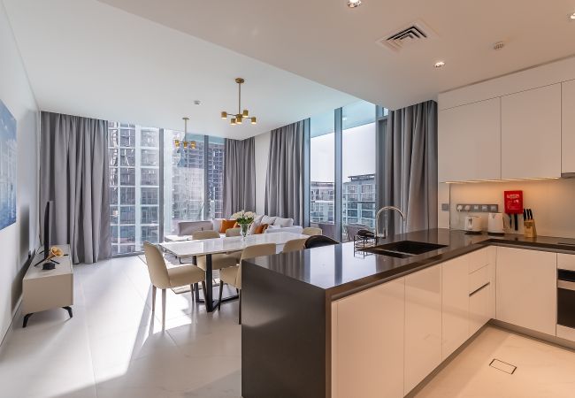 公寓 在 Dubai - 3BDR + Maid Room I District One I City view