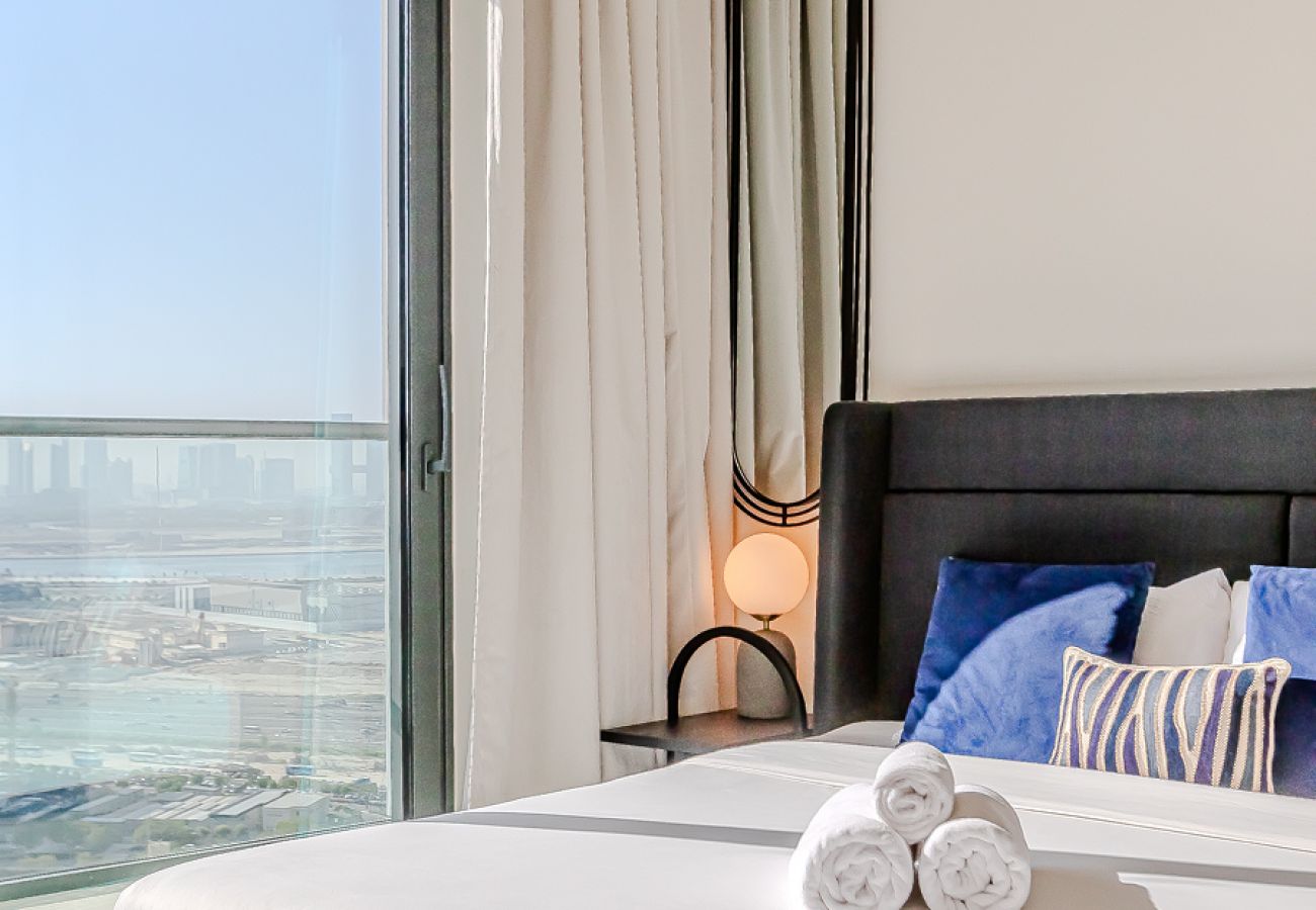 公寓 在 Dubai - Modern & Cozy 1 BDR apartment with Burj Khalifa views