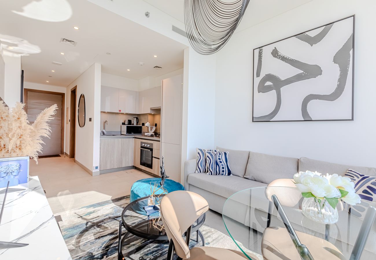 公寓 在 Dubai - Modern & Cozy 1 BDR apartment with Burj Khalifa views