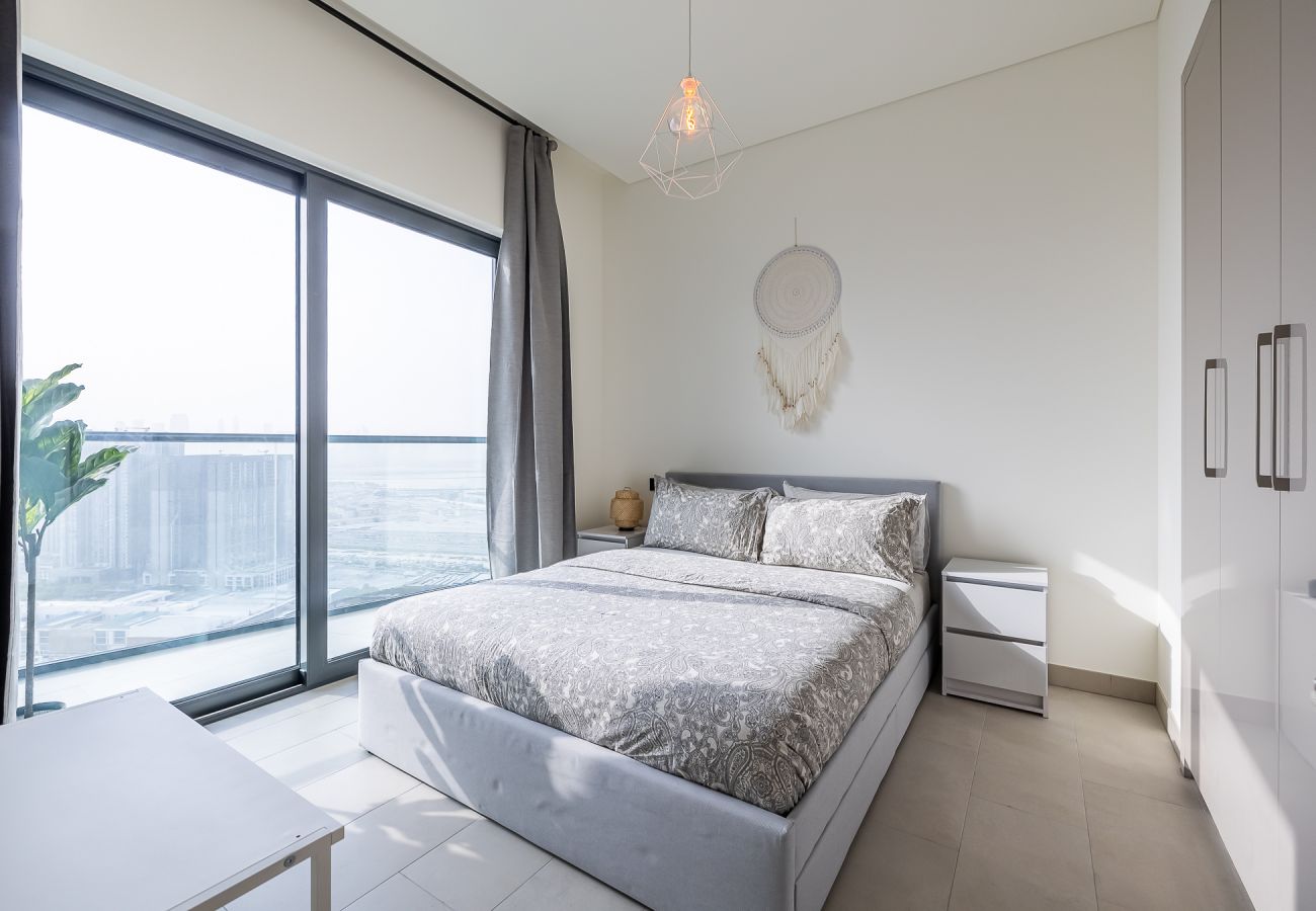 公寓 在 Dubai -  Modern 1-Bedroom Apartment with Burj Khalifa Views | Sobha Waves I 3515