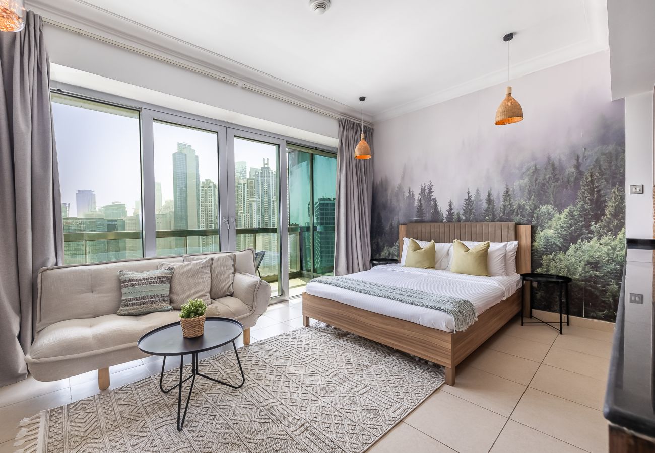 公寓 在 Dubai - Studio Next to Burj Khalifa / Large Balcony With City View
