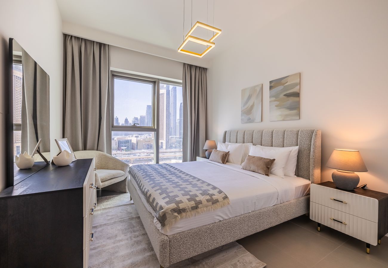 公寓 在 Dubai - 3BDR Apartment +  maid room I Burj Khalifa view I Downtown