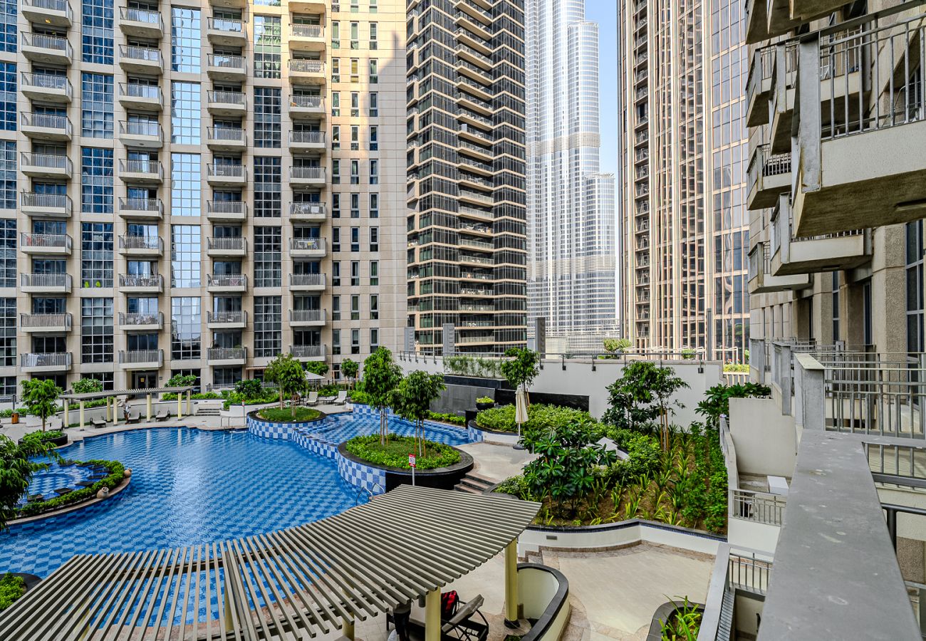公寓 在 Dubai - Spacious 1BDR Apartment with partial Burj Khalifa view